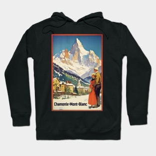 Chamonix, Mont Blan, Ski Poster Hoodie